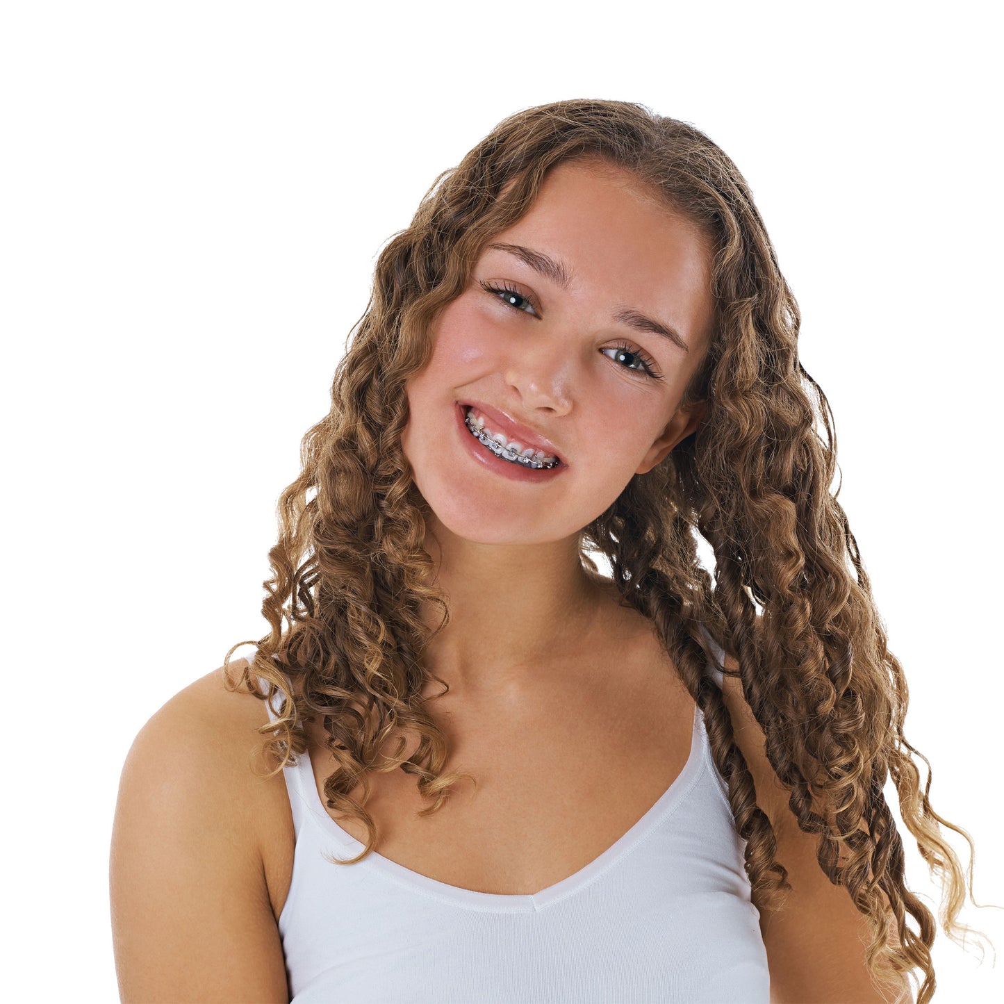 Smiling teen with self ligating brackets