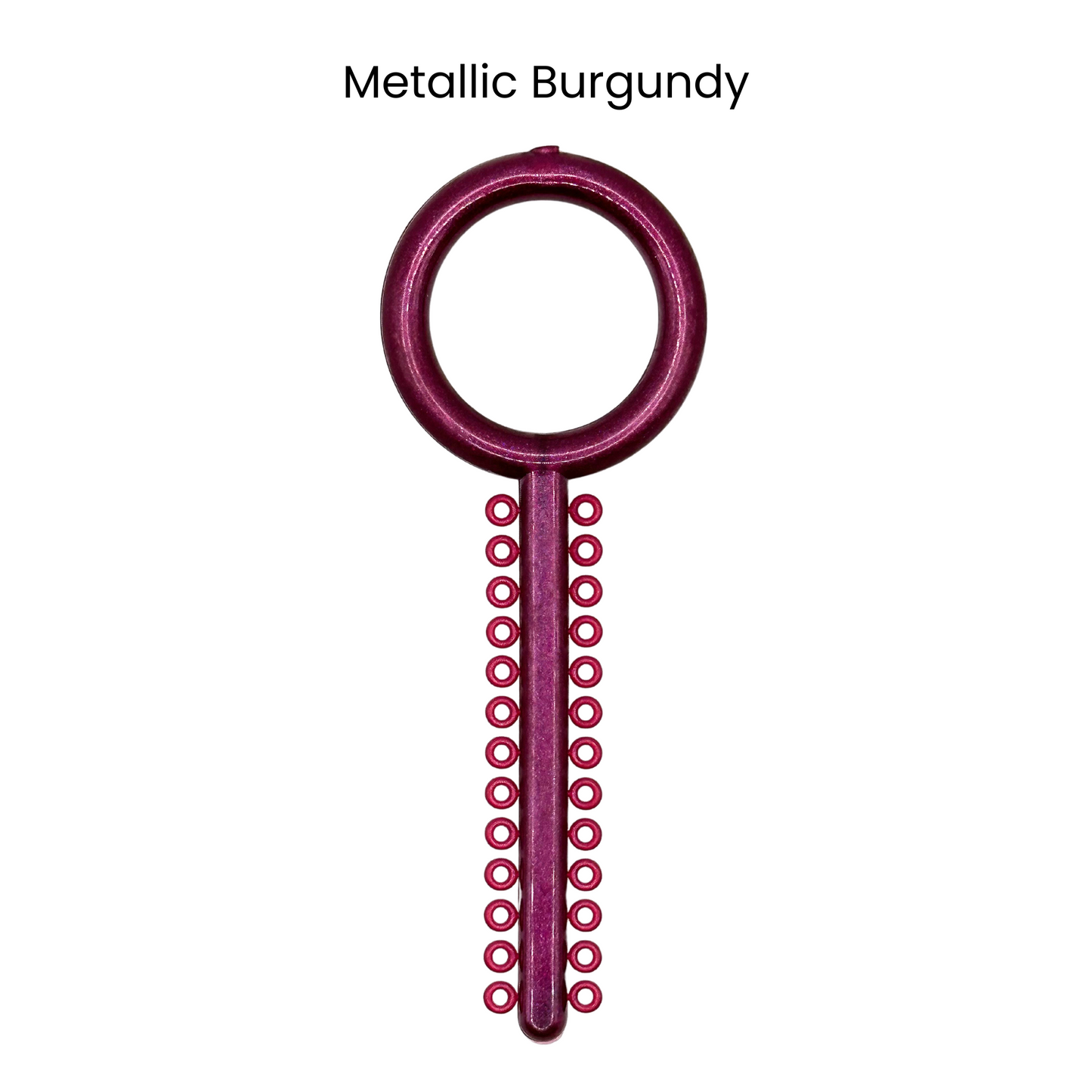 Metallic Burgundy Orthodontic Ligature Ring Ties