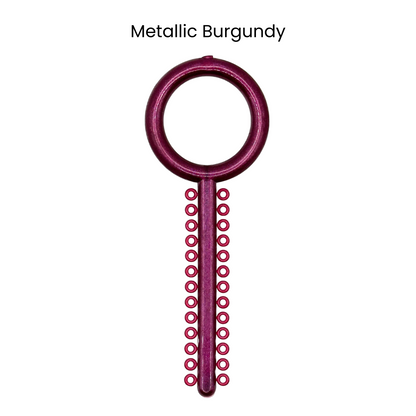 Metallic Burgundy Orthodontic Ligature Ring Ties