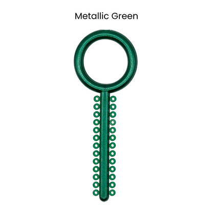 Metallic Green Orthodontic Ligature Ring Ties